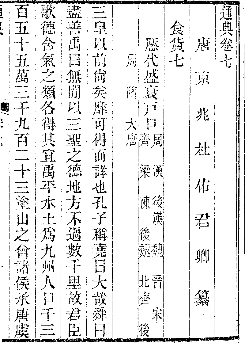 【通典】 食貨 1