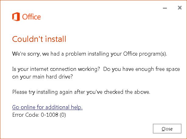 Office 2016 Deployment Tool 今度は実行失敗